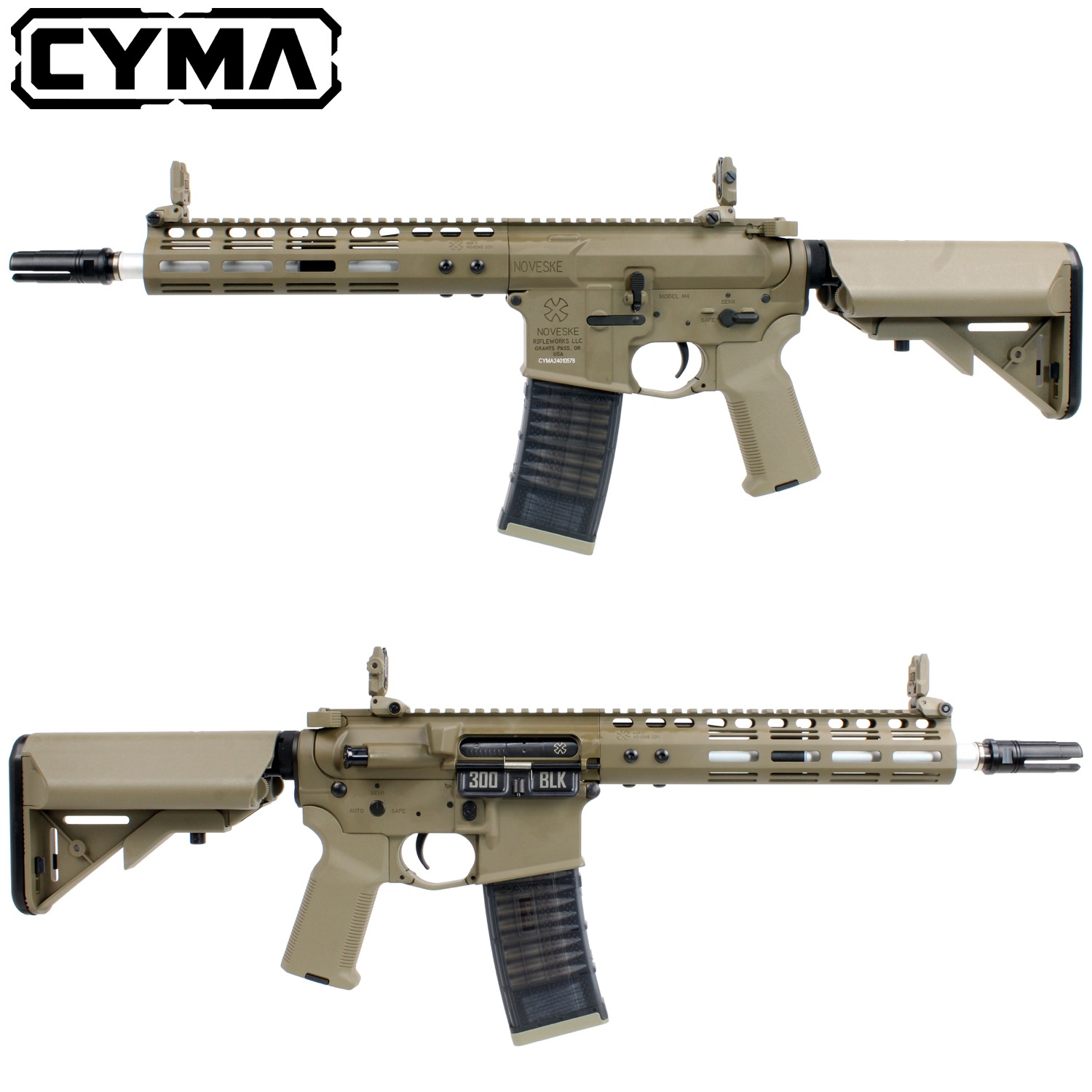 CYMA/EMG Noveske N4 Gen.3 フルメタル ETU電動ガン TAN(E-Shooter)