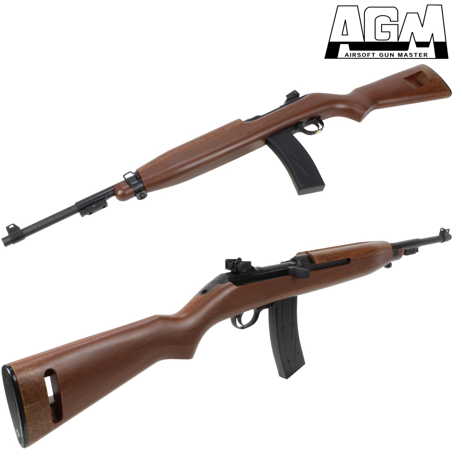AGM M1カービン エアコッキングガン フェイクウッド / M1 Carbine Spring Poewr Rifle FakeWood