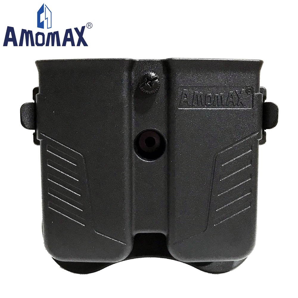 AMOMAX 9mm/.40/.45パドルダブルマガジンポーチ Black