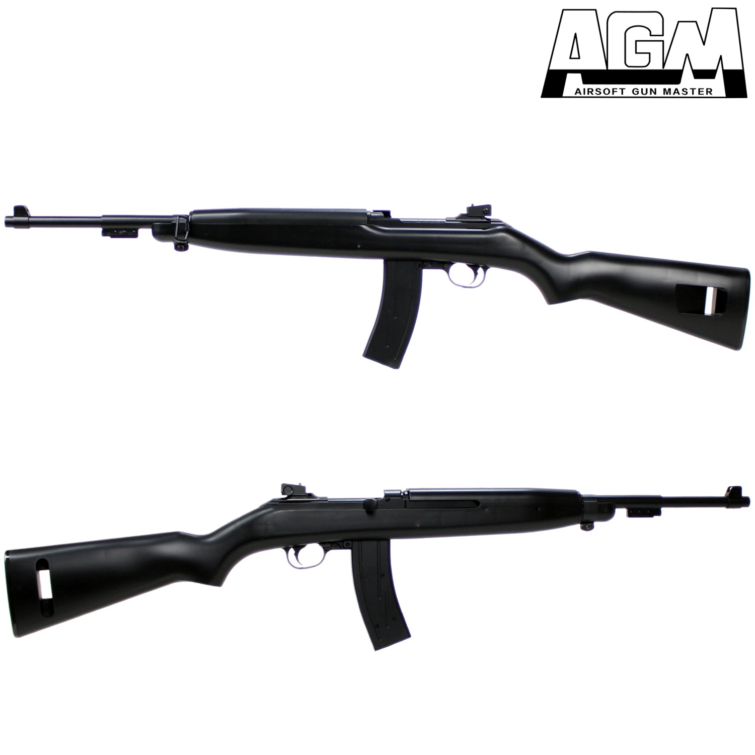 AGM M1カービン エアコッキングガン ブラック / M1 Carbine Spring Poewr Rifle Black
