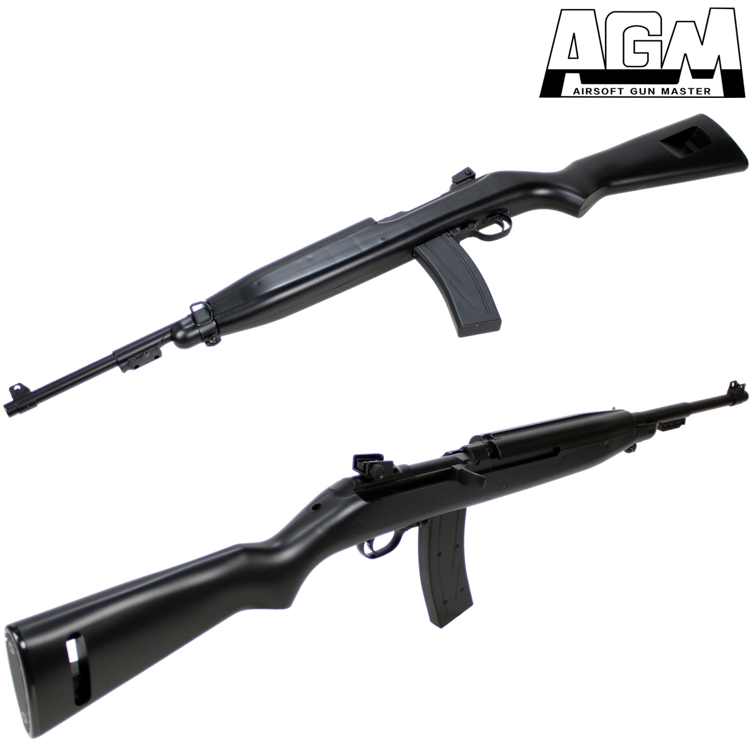 AGM M1カービン エアコッキングガン ブラック / M1 Carbine Spring Poewr Rifle Black
