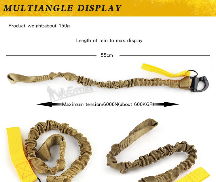 WOSPORT セフティ ランヤード A Black