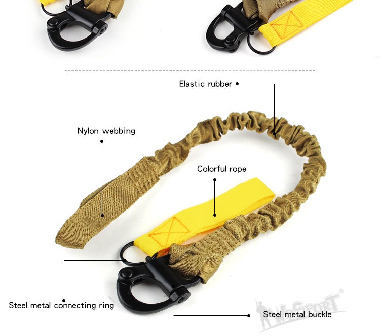 WOSPORT セフティ ランヤード A Black