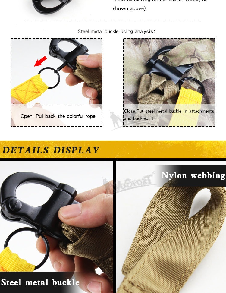 WOSPORT セフティ ランヤード A Black