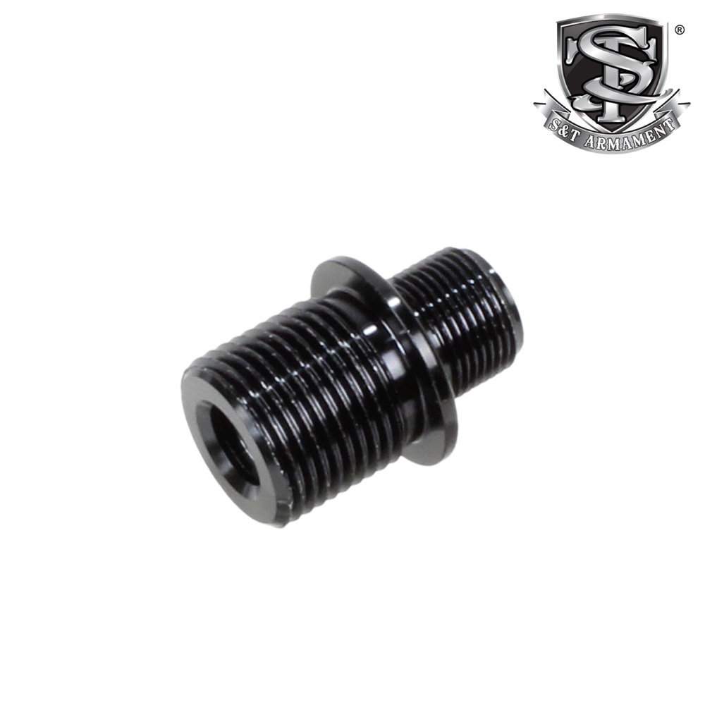 S＆T M700/M40/M24 エアーコッキング用 19ｍｍ正ネジ/14ｍｍ逆ネジ アダプター