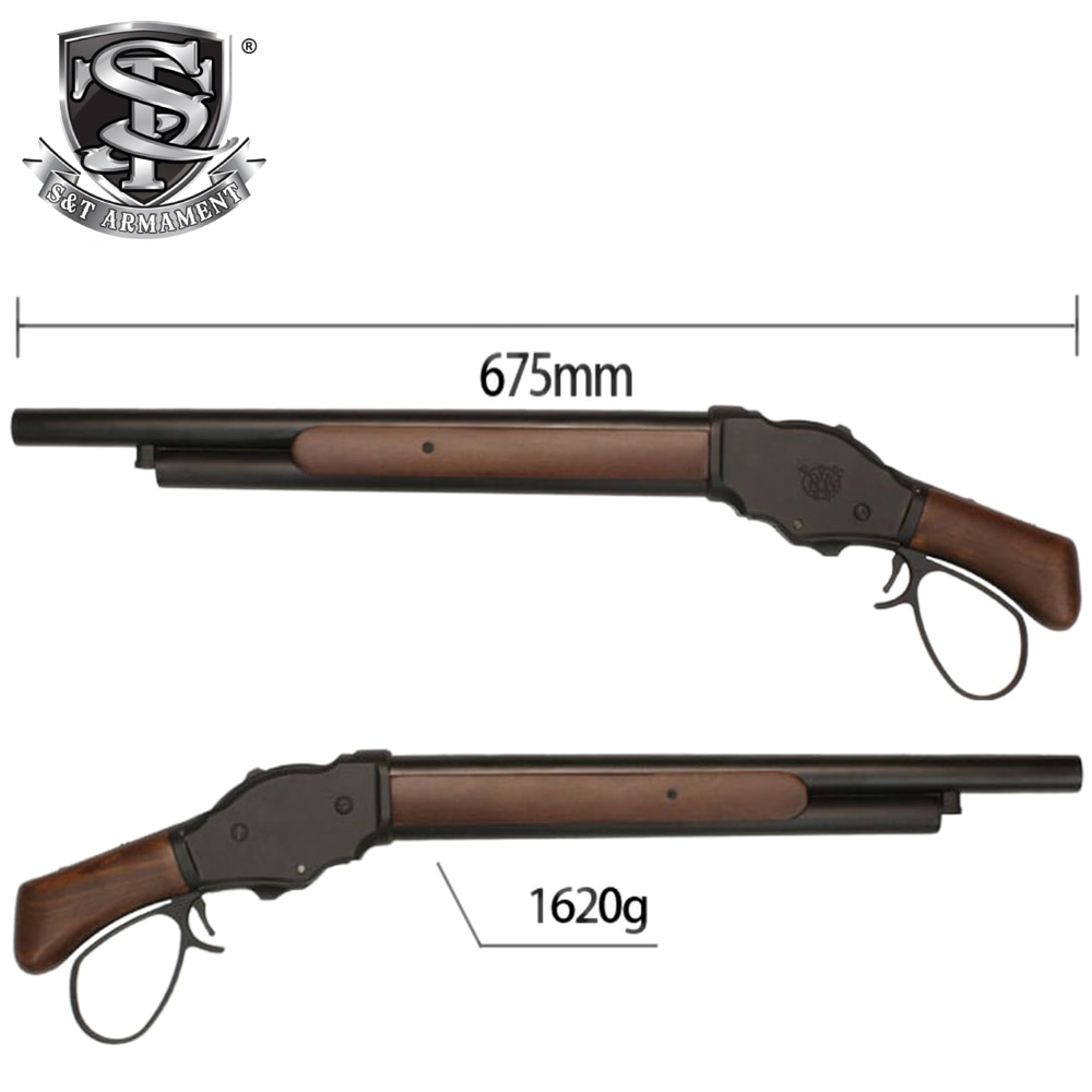 【3月入荷予定 予約商品】S＆T ウィンチェスター Ｍ1887 ソードオフ ガスショットガン リアルウッド ワイドレバー