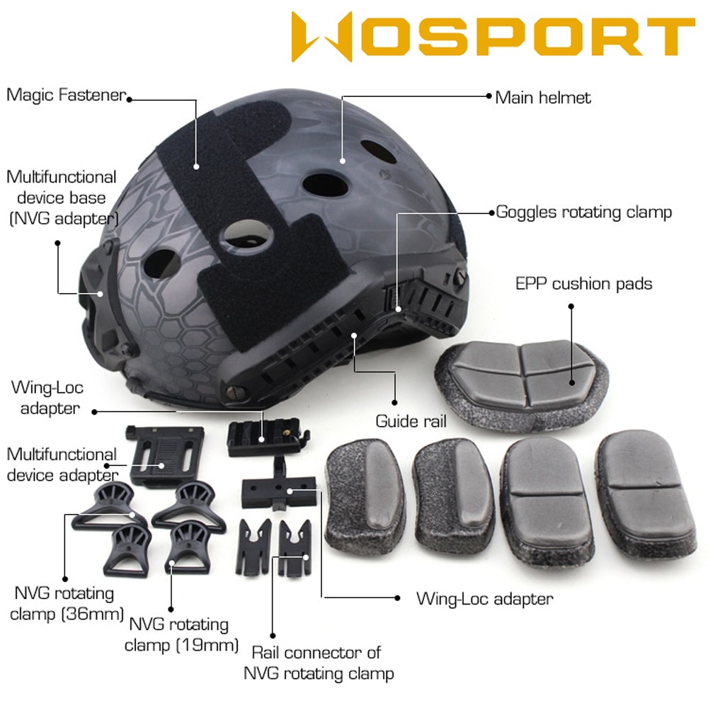 WOSPORT FASTタイプ PJヘルメット
