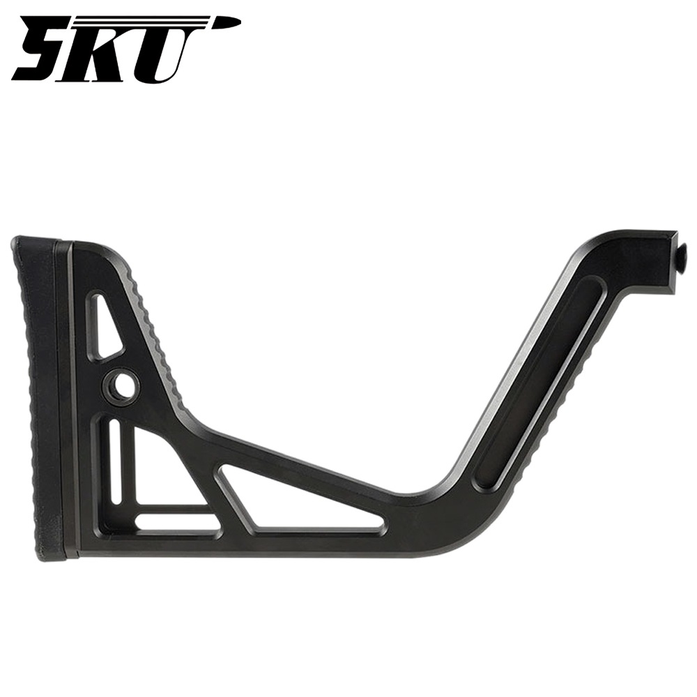 ブラック ストック レールシステム付き Amazon | 5KU JMAC ST-6タイプ M4 スケルトンフォールディング