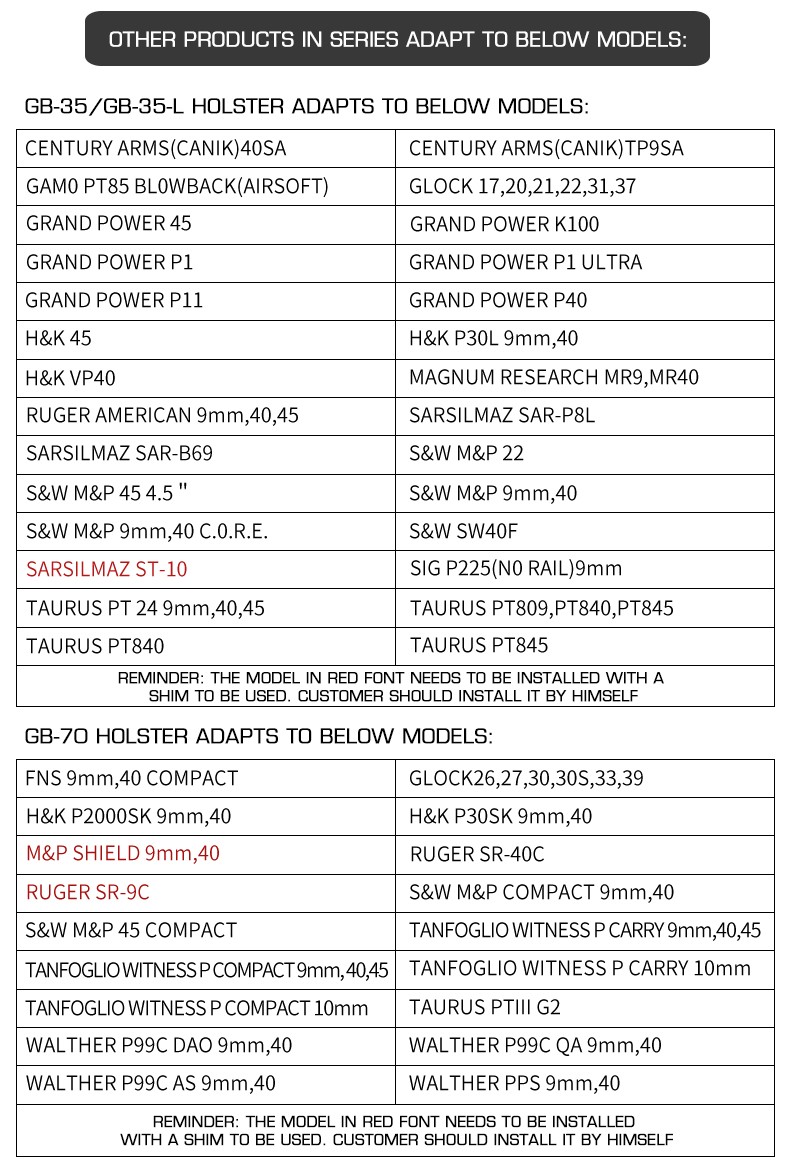 WOSPORT SL 579 GLSタイプ コンパクトホルスター
