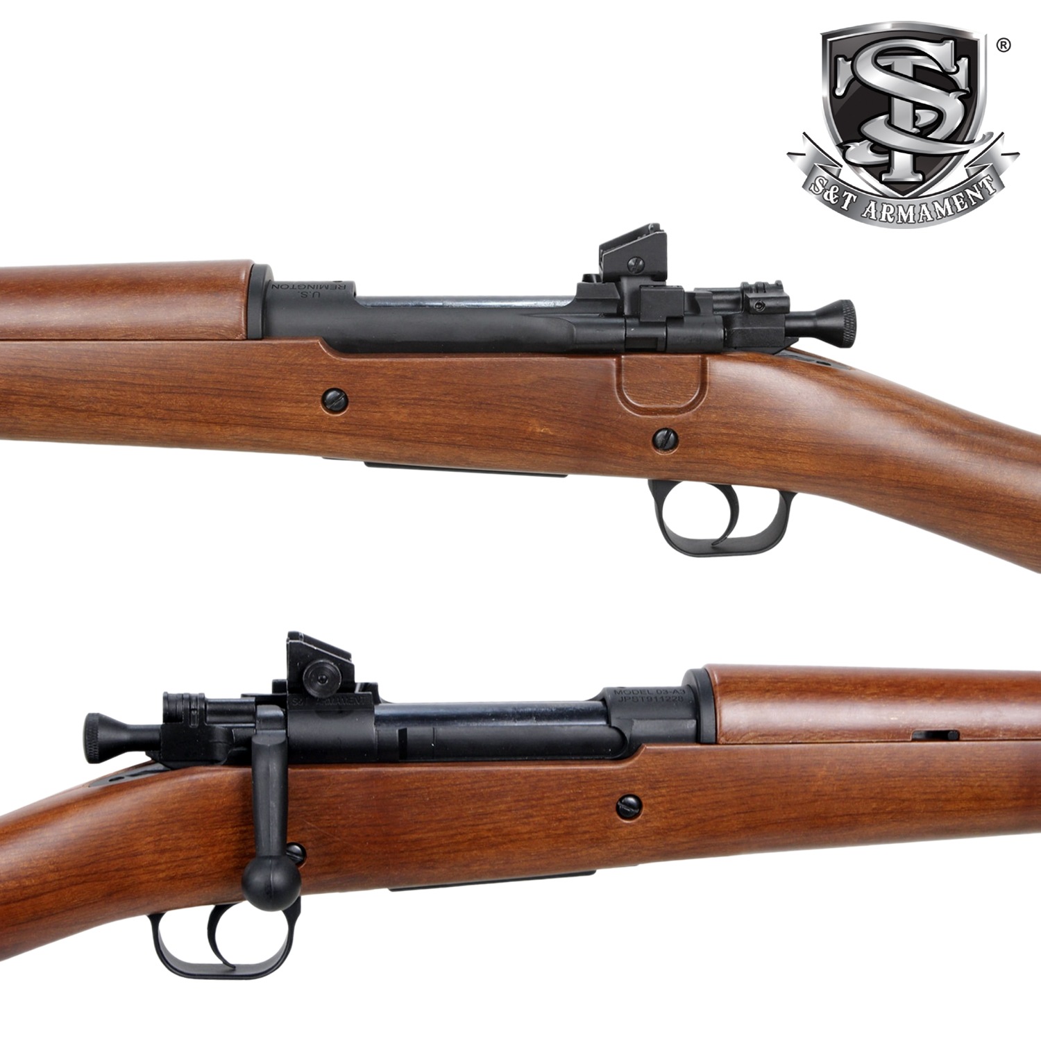 S＆T Springfield M1903A3 エアーコッキング ライフル フェイクウッド