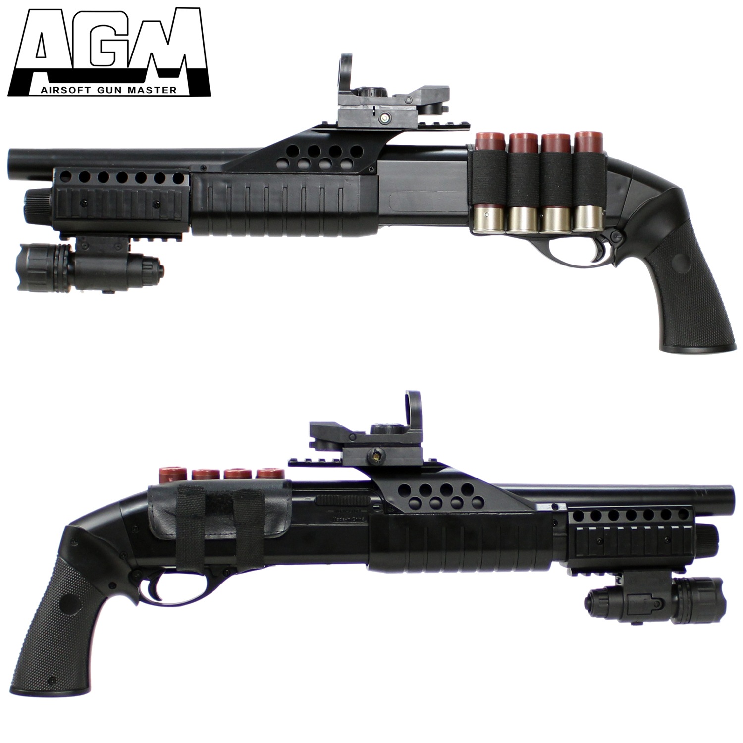 エアーガン まとめ アサルト ショットガン ハンドガン リボルバー エアガン AGM M180 リボルバーグリップ エアコッキングショットガン Set