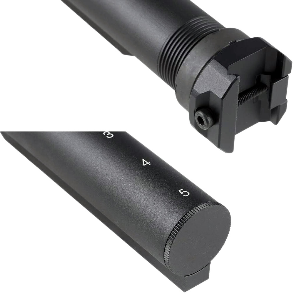 5KU 5ポジション ストックパイプ Black (20mmレール対応) | All
