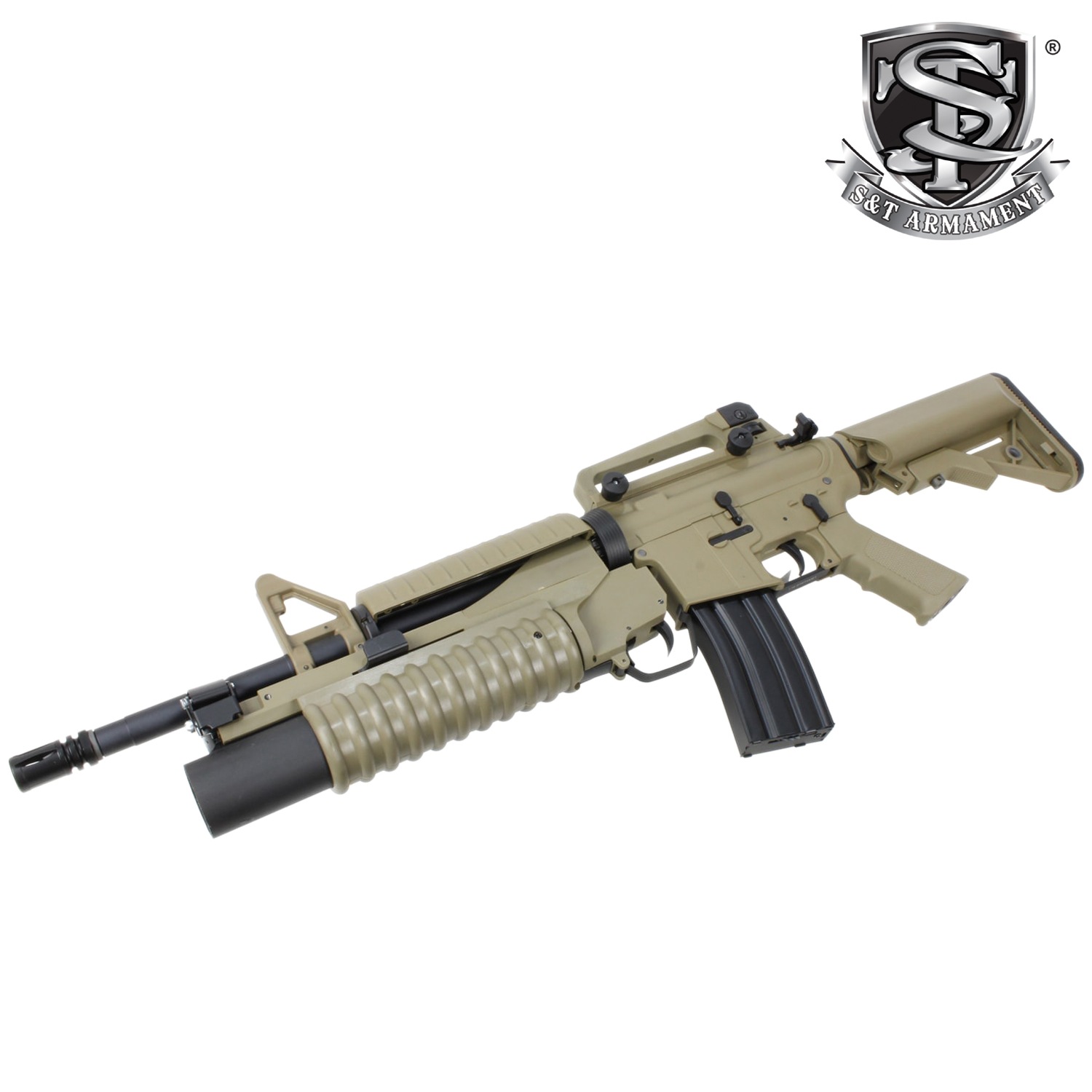 S＆T M4A1 スポーツライン電動ガン with M203 グレネードランチャー ショート DarkEarth