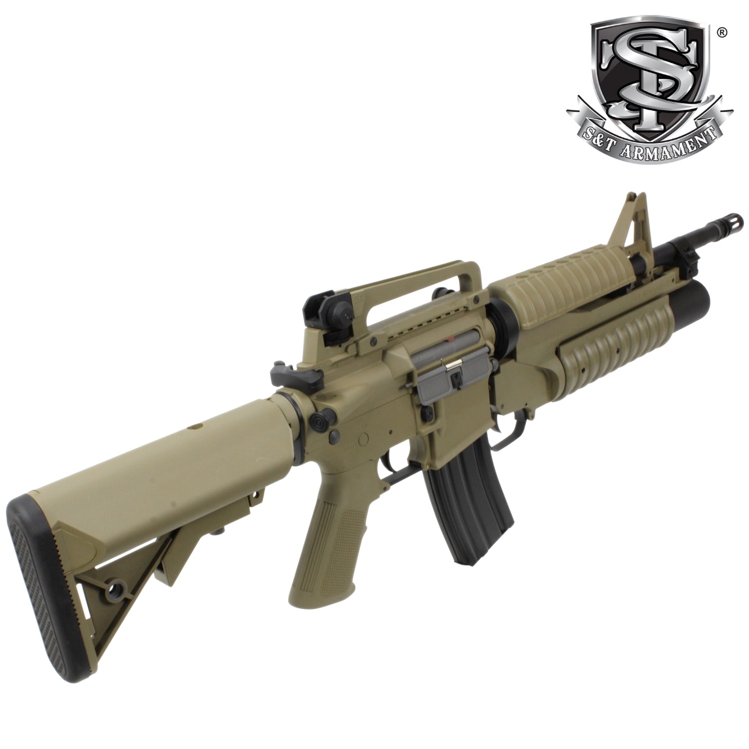 S＆T M4A1 スポーツライン電動ガン with M203 グレネードランチャー ショート DarkEarth