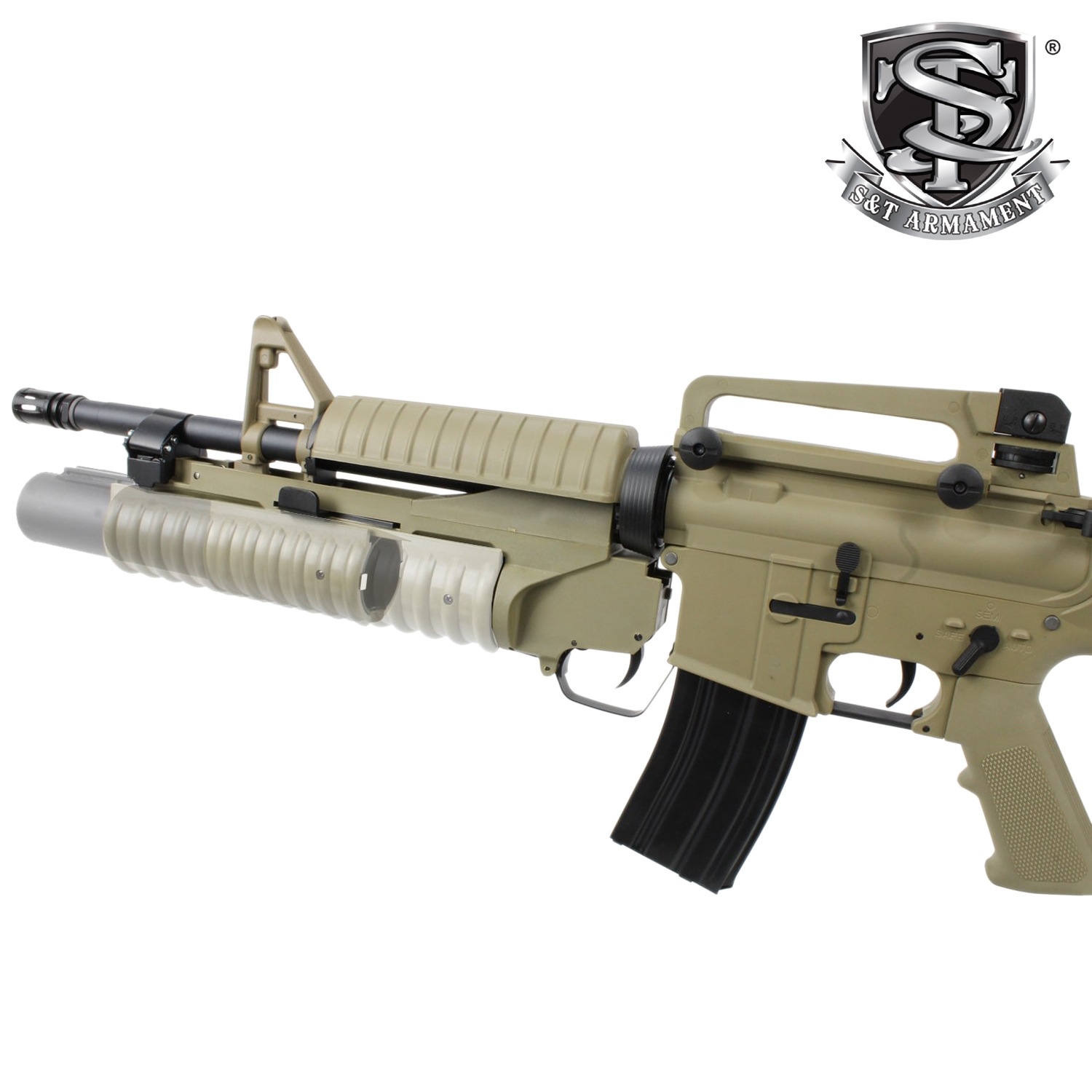 S＆T M4A1 スポーツライン電動ガン with M203 グレネードランチャー ショート DarkEarth