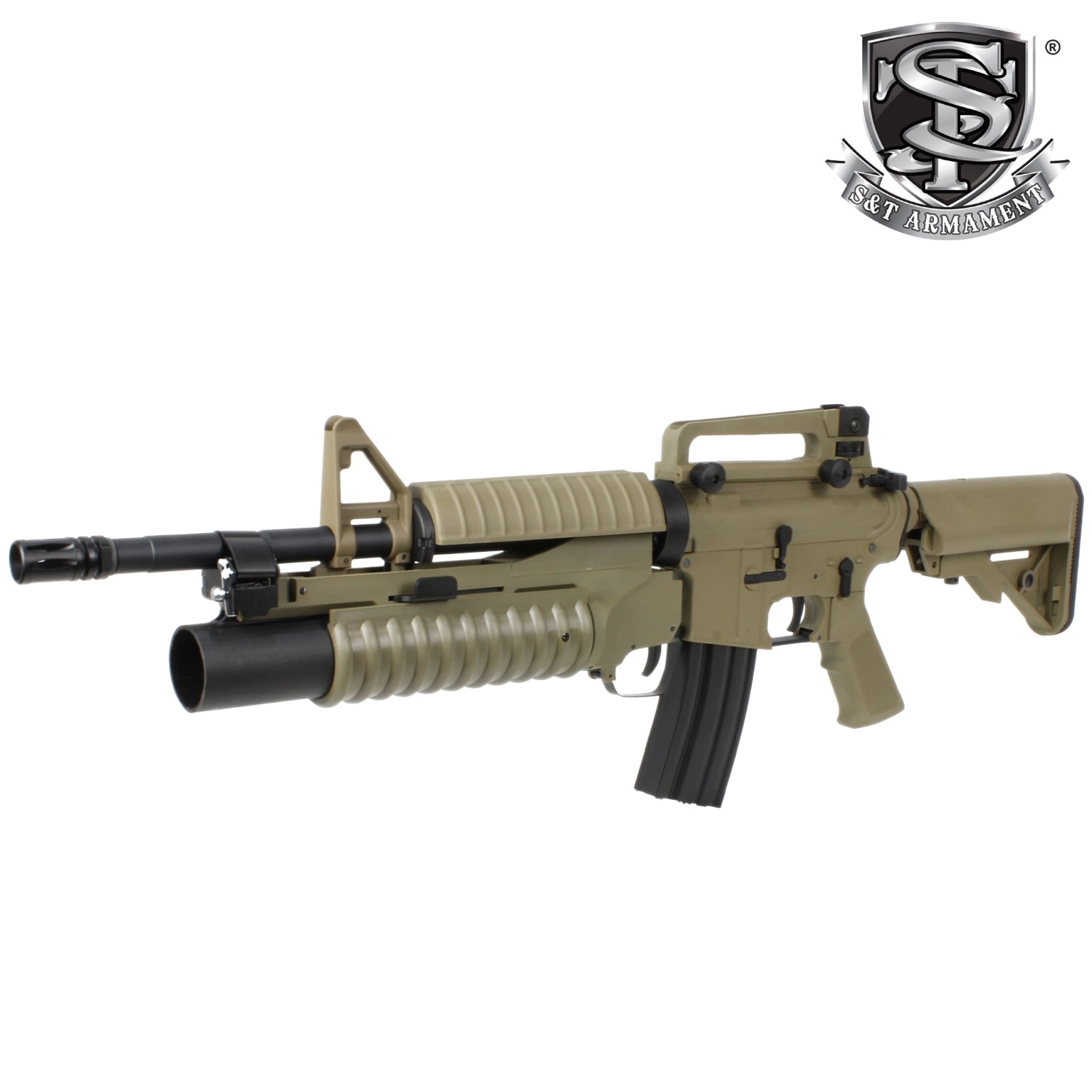 S＆T M4A1 スポーツライン電動ガン with M203 グレネードランチャー ショート DarkEarth