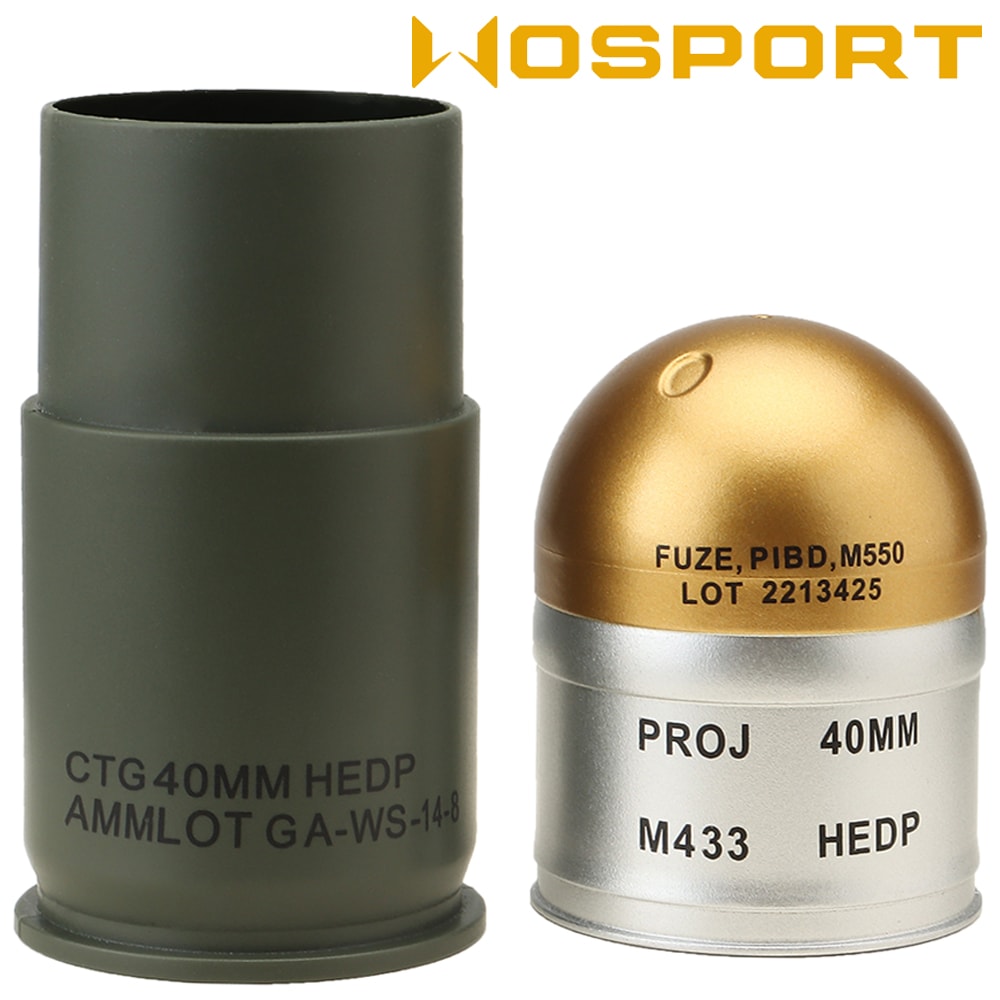 WOSPORT M433タイプ ダミーグレネードランチャーカートリッジ 3ps / M433 Dummy Grenade Set