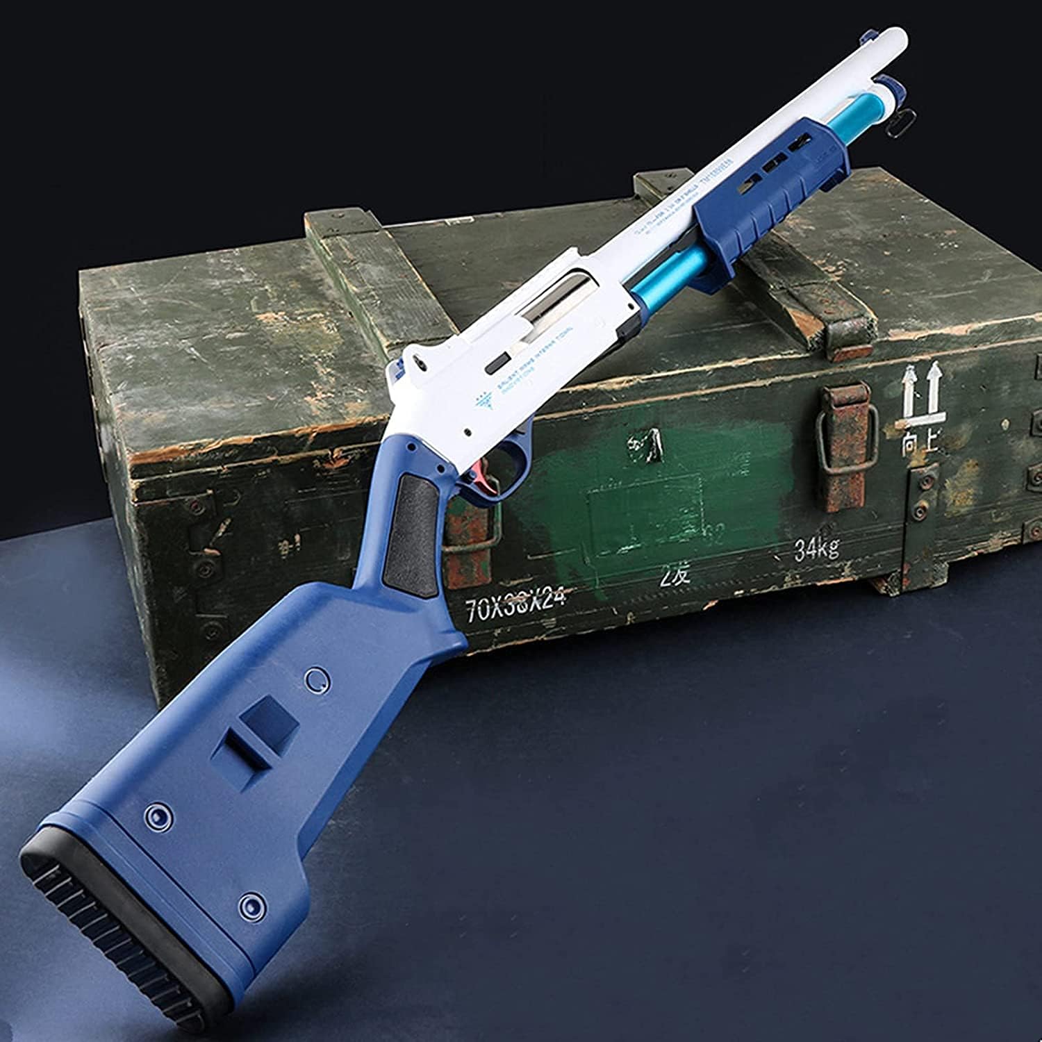 M-Style カート式 スポンジショットガン White/Blue