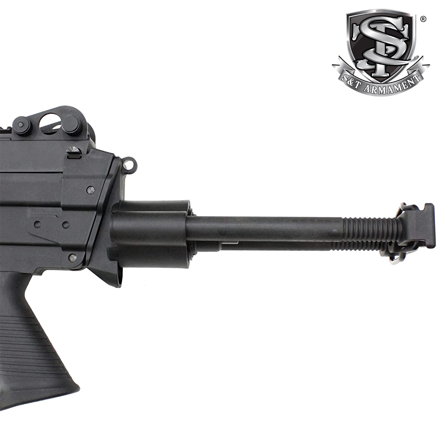 S＆T M249 PARA Black スポーツライン電動ガン Boxマガジン仕様
