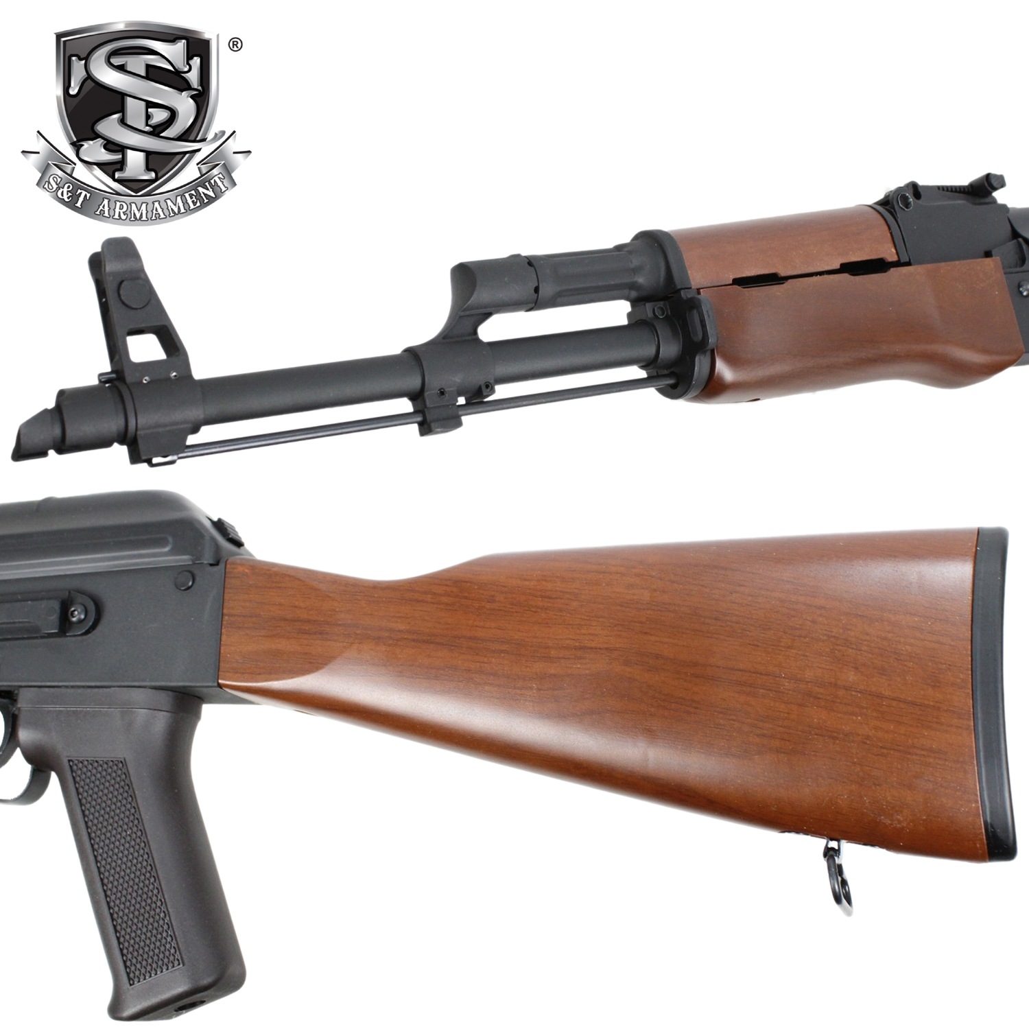 S＆T AKMN スポーツライン電動ガン フェイクウッド / S&T AKMN Sports Line AEG Wood Pattern