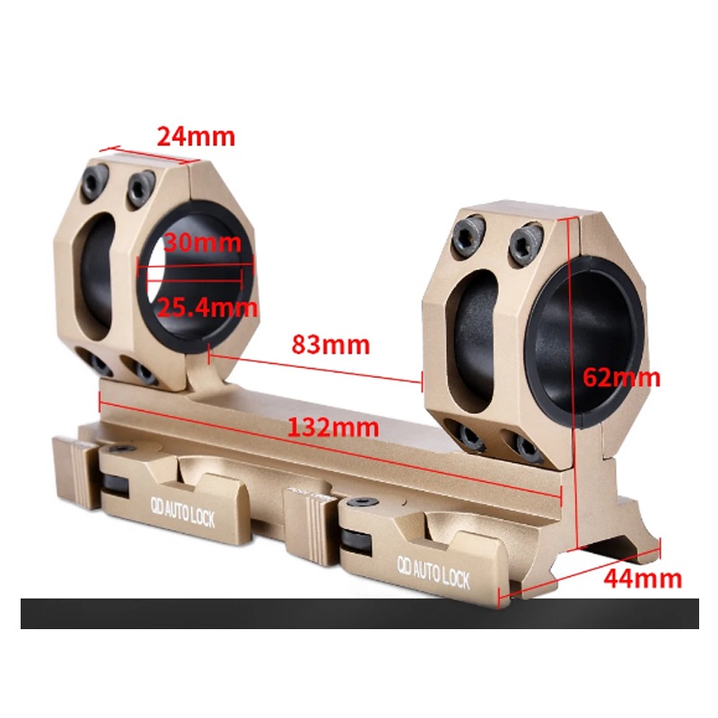 American Defense Scout Sタイプ マウントリング(1inch/30mm