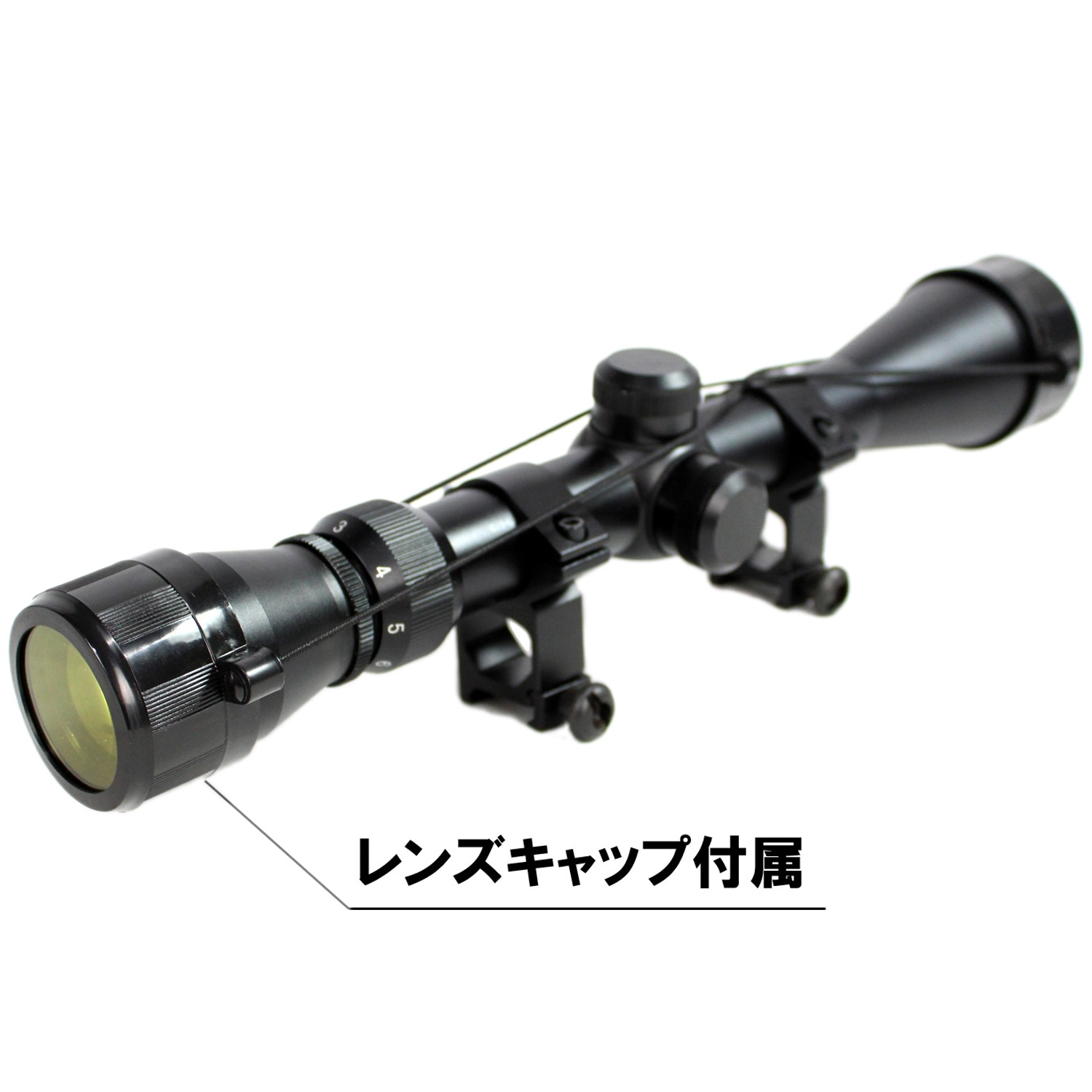 【WEB限定特価】3-9x40mm ライフルスコープ マウントリング付