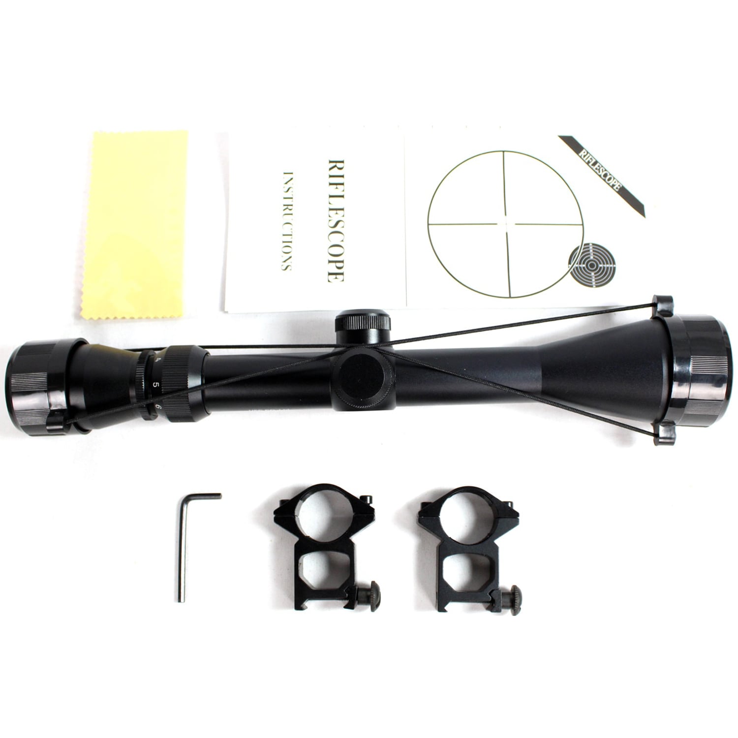 【WEB限定特価】3-9x40mm ライフルスコープ マウントリング付