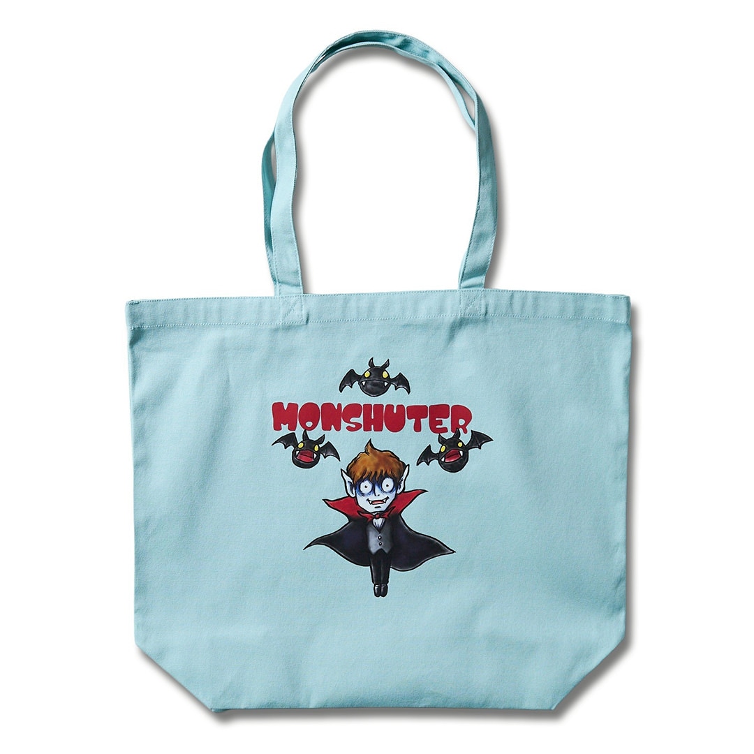 ＜受注生産＞MONSHUTER DRACULA CANVAS TOTE BAG【LIGHT BLUE】