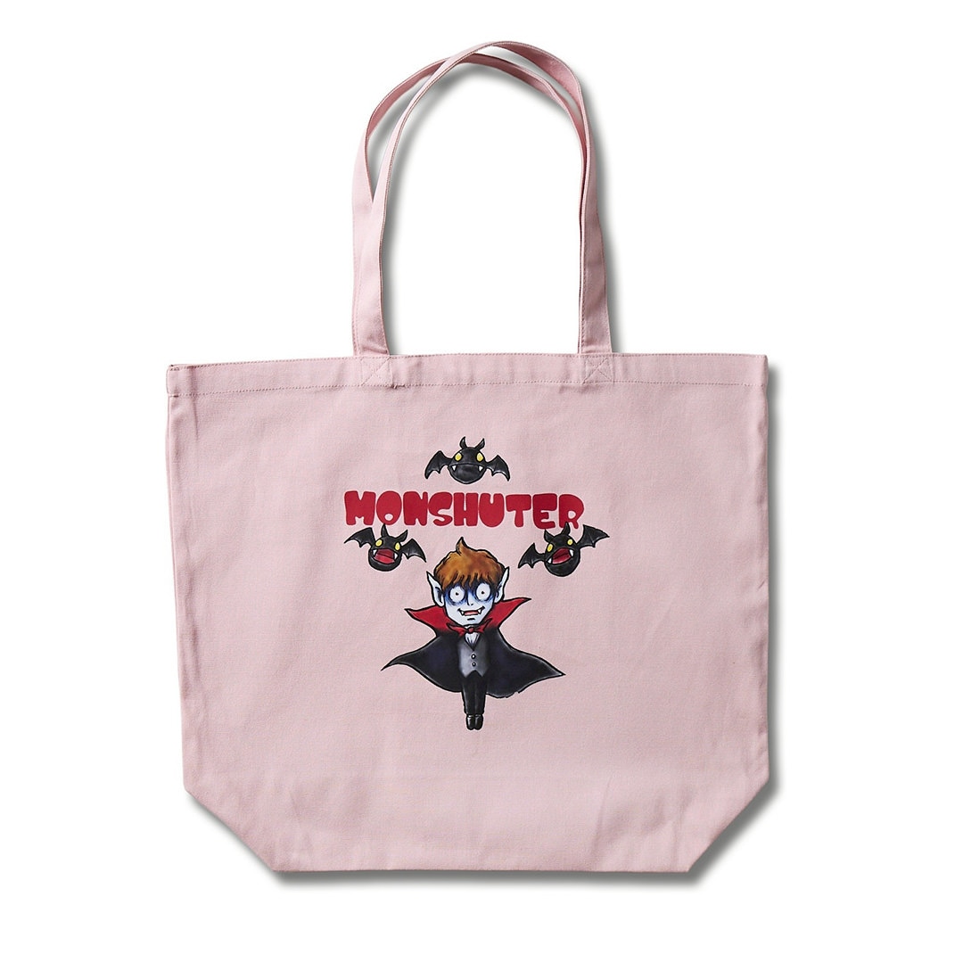 ＜受注生産＞MONSHUTER DRACULA CANVAS TOTE BAG【PINK】