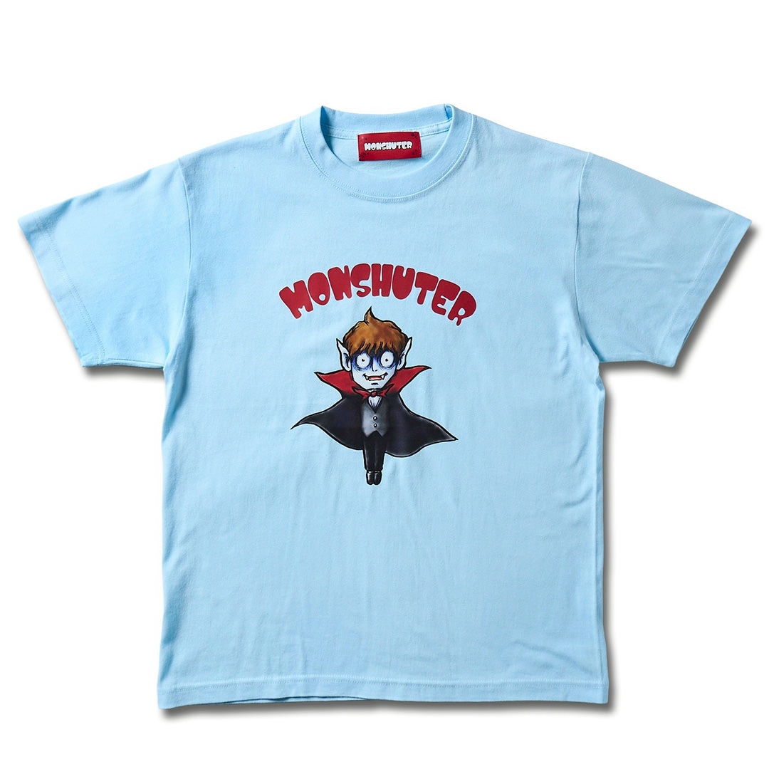 ＜受注生産＞MONSHUTER DRACULA TEE【LIGHT BLUE】
