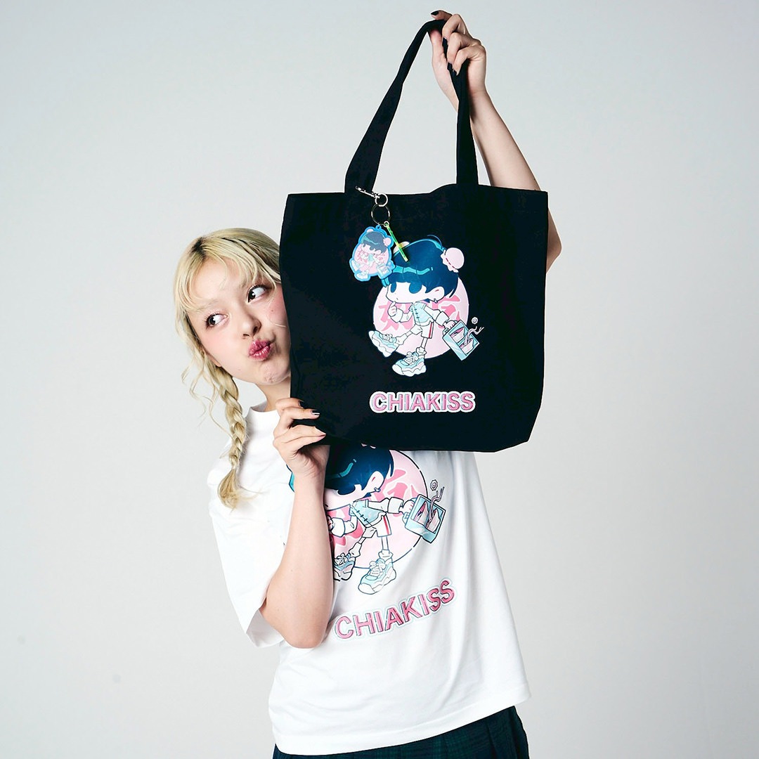 CHIAKISS×およ 好吃 TOTE BAG【BLACK】｜ULATAKALAKA