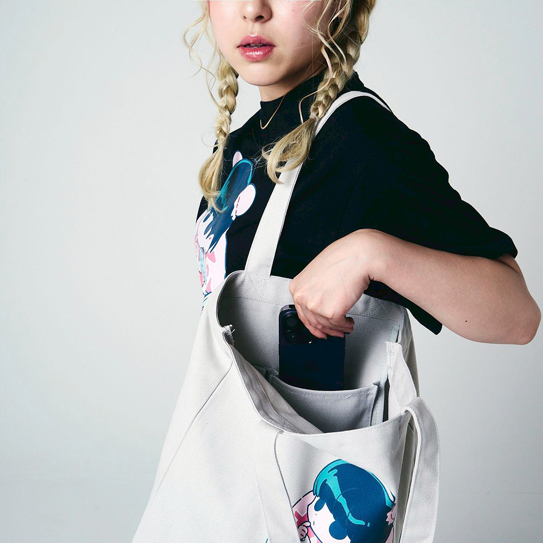 CHIAKISS×およ 好吃 TOTE BAG【BLACK】｜ULATAKALAKA