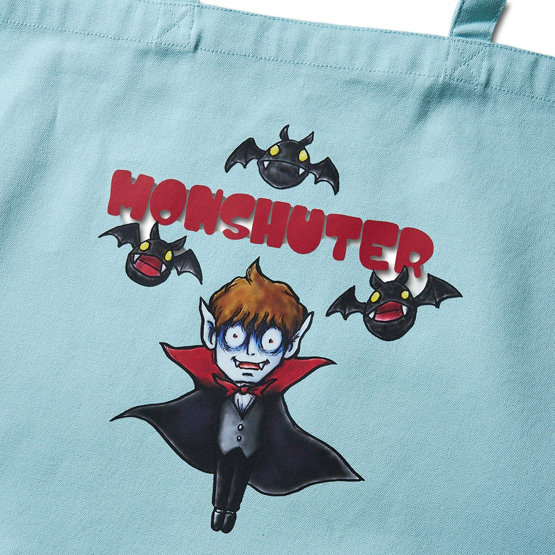 ＜受注生産＞MONSHUTER DRACULA CANVAS TOTE BAG【LIGHT BLUE】