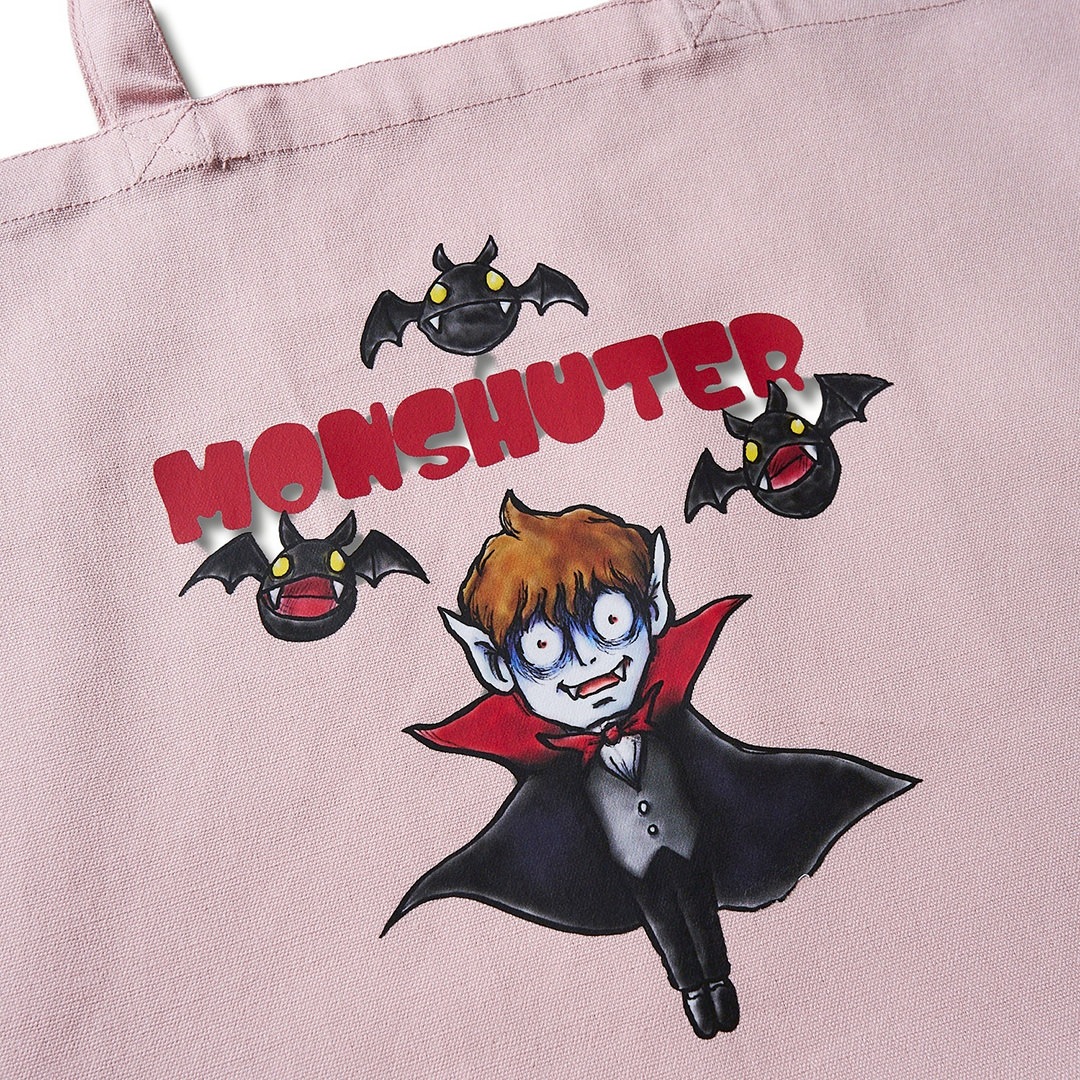 ＜受注生産＞MONSHUTER DRACULA CANVAS TOTE BAG【PINK】