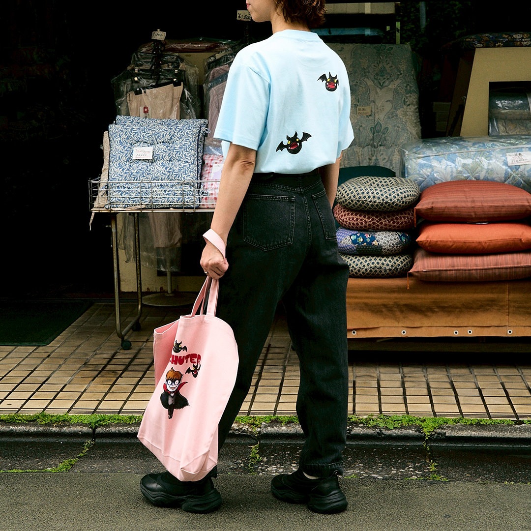 ＜受注生産＞MONSHUTER DRACULA CANVAS TOTE BAG【PINK】