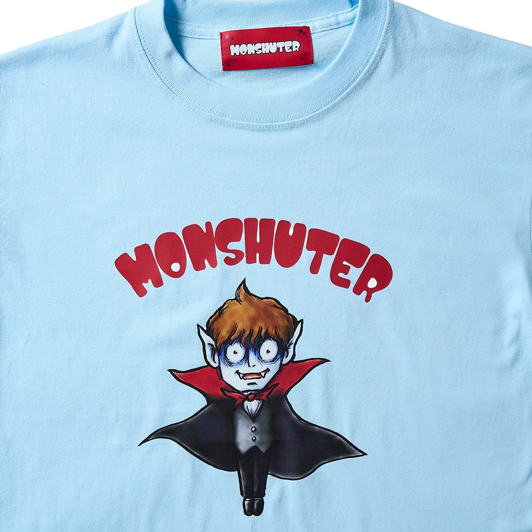 ＜受注生産＞MONSHUTER DRACULA TEE【LIGHT BLUE】