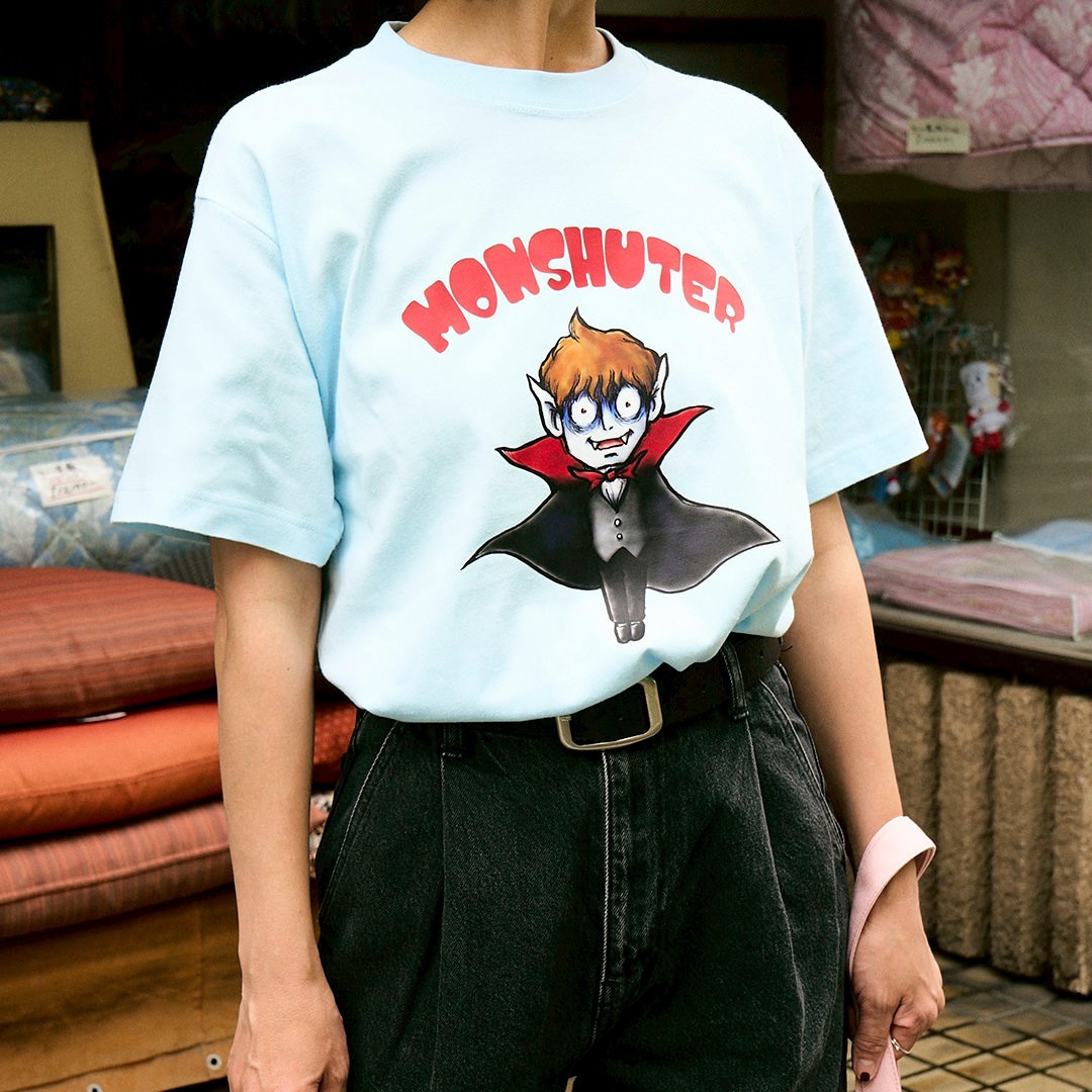 ＜受注生産＞MONSHUTER DRACULA TEE【LIGHT BLUE】