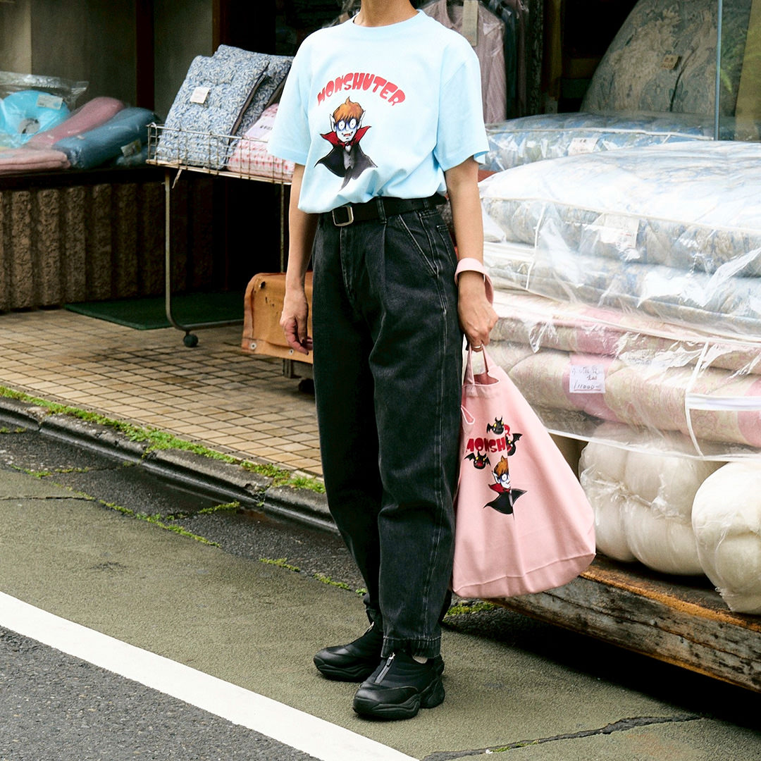 ＜受注生産＞MONSHUTER DRACULA TEE【LIGHT BLUE】