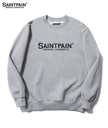 【SAINTPAIN】SP OG LOGO CREW NECK-GRAY