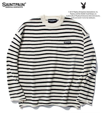 【SAINTPAIN】PBXSP STRIPE KNIT-IVORY