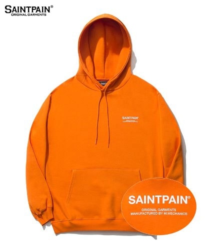 【SAINTPAIN】SP VARIATION LOGO HOOD-ORANGE