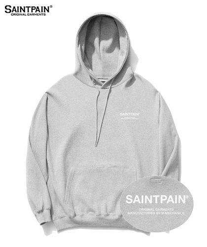 【SAINTPAIN】SP VARIATION LOGO HOOD-GRAY