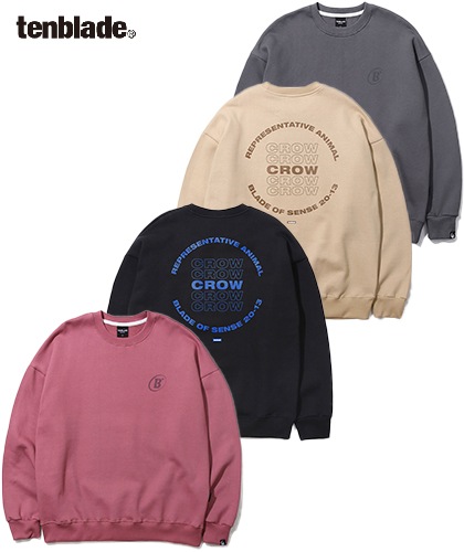 【TENBLADE】Crow sweat shirt-dark