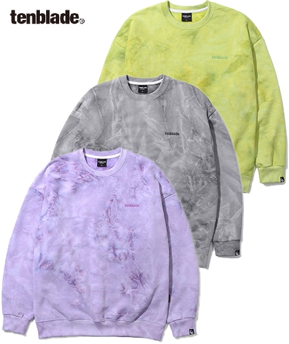 【TENBLADE】Tie-dye basic logo sweat shirt