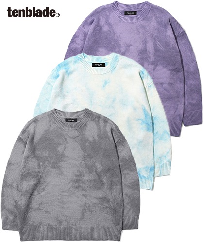 【TENBLADE】Loose fit tie-dye knit