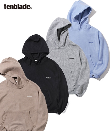 【TENBLADE】Over fit hunter knit hoodie