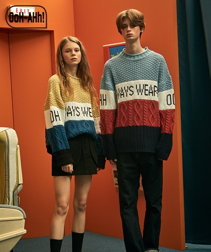 【OoH-AHh!】3 BLOCK KNIT