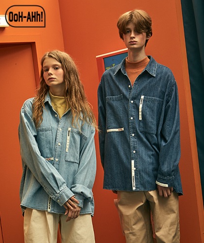【OoH-AHh!】DENIM TAPE SHIRT