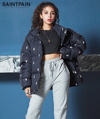 【SAINTPAIN】PBXSP RABBIT LOGO DUCK DOWN PARKA-WOMENS