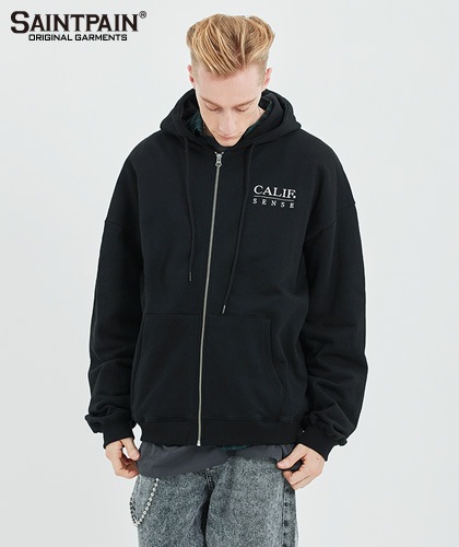 【SAINTPAIN】SP CALIF HOOD ZIPUP-BLACK